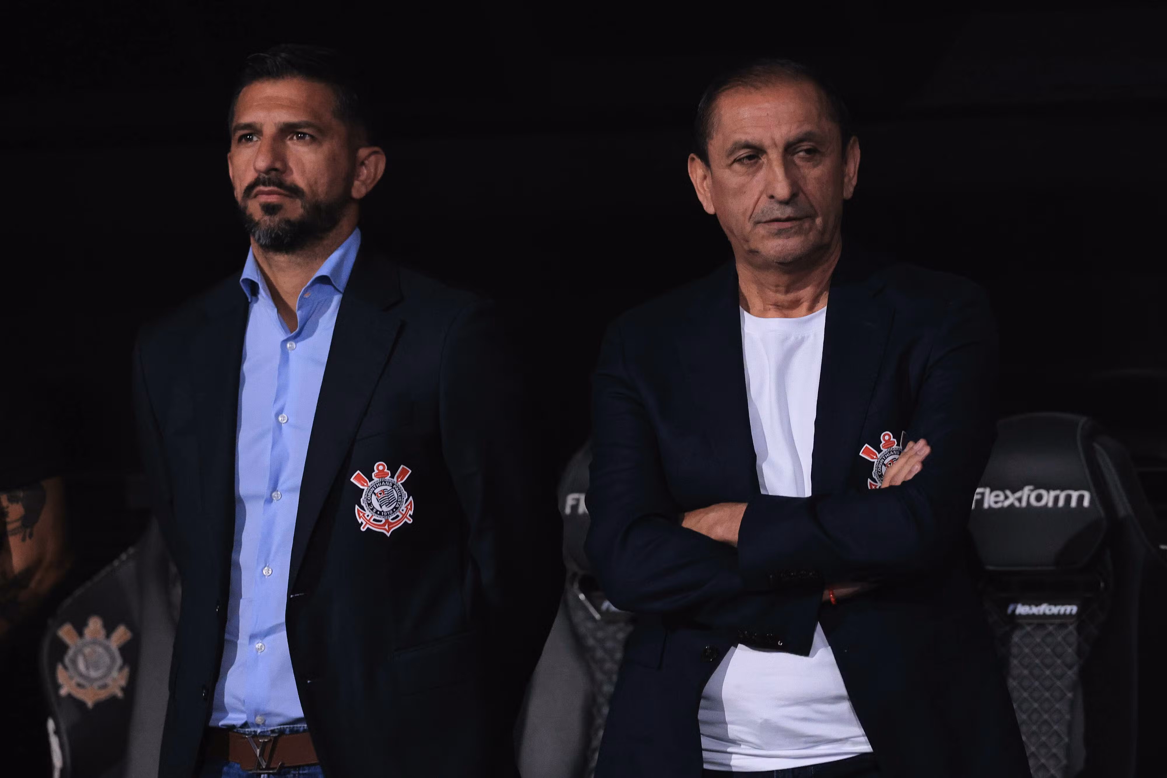 Ramón Díaz em momento de partida pelo Corinthians.