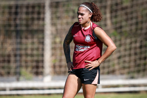 Atacante Gisela Robledo comemorando gol pelo Corinthians Atacante Gisela Robledo comemorando gol pelo Corinthians