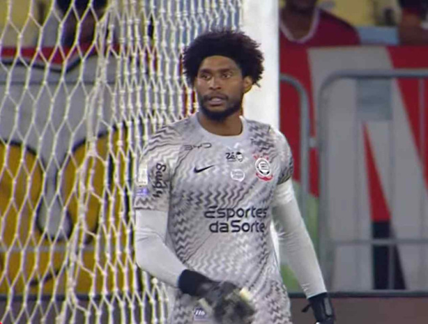 Jogadores do Corinthians em campo durante partida contra o Flamengo no Maracanã. Jogadores do Corinthians em campo durante partida contra o Flamengo no Maracanã.