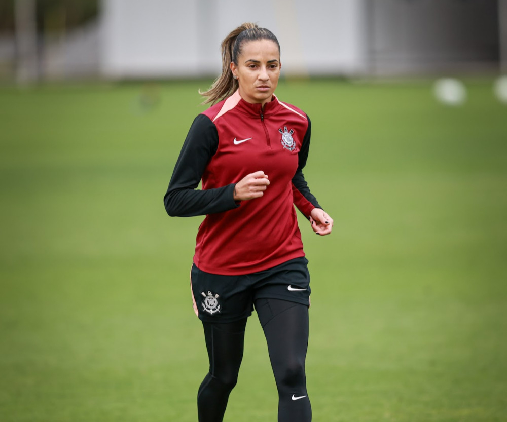 Jogadoras do Corinthians durante treino preparatório para final