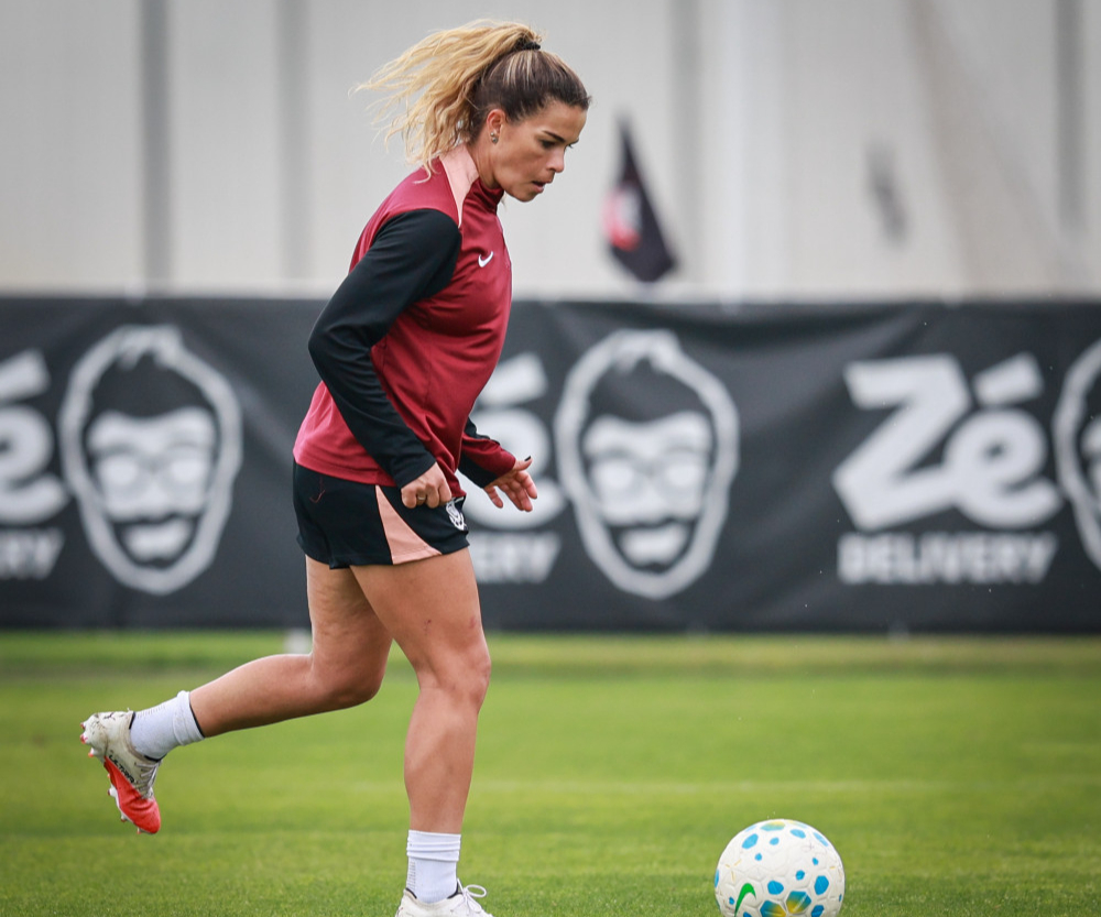 Jogadoras do Corinthians feminino durante treino no CT. Jogadoras do Corinthians feminino durante treino no CT.