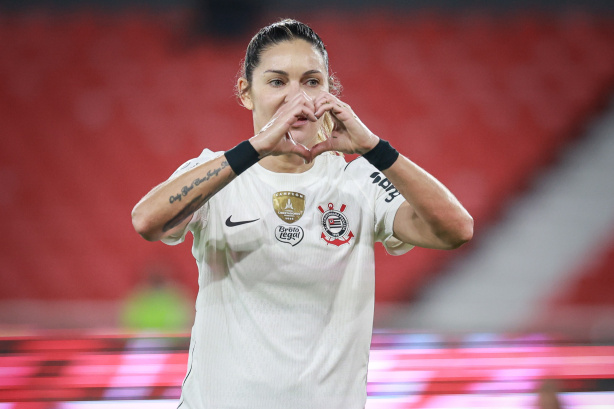 Gabi Zanotti comemora gol pelo Corinthians Feminino em partida da Libertadores Gabi Zanotti comemora gol pelo Corinthians Feminino em partida da Libertadores
