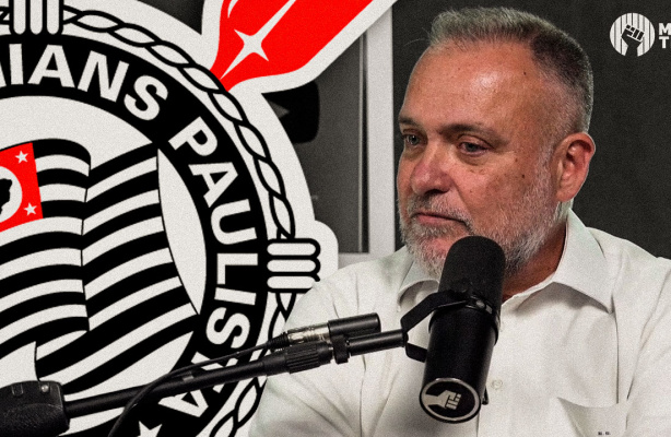 Rozallah Santoro em entrevista, abordando cenários políticos do Corinthians.