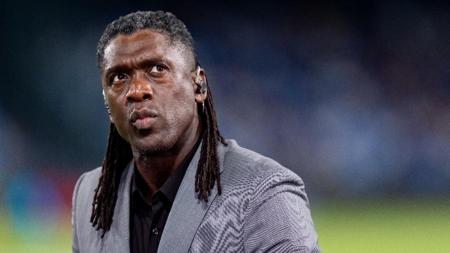 Clarence Seedorf em coletiva de apresentação pelo Corinthians.