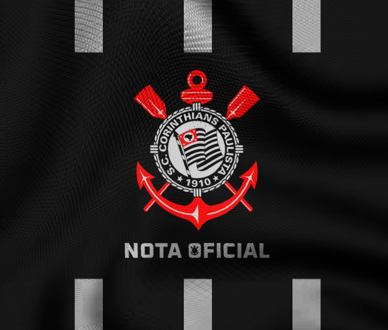 Logotipo do Sport Club Corinthians Paulista e banner informativo sobre o Fiel da Sorte