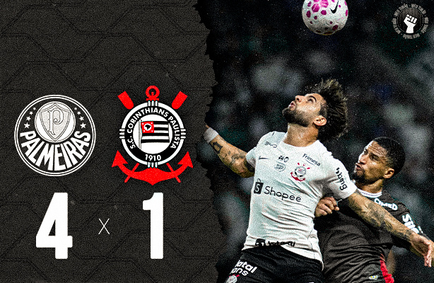 Jogadores do Corinthians em campo durante partida contra o Palmeiras no Nubank Parque.